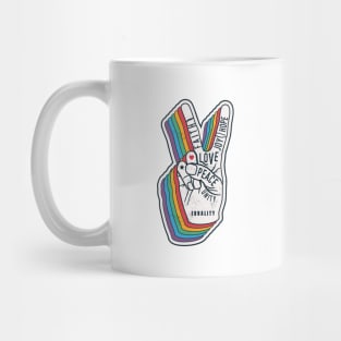 Social Equality: Love-Peace-Hope-Equality Mug